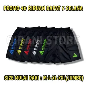 Promo Dadakan Paket 50 Ribu Dapat 5 Celana Pendek Kolor Sport Olahraga Pria dan Wanita Tanpa Saku