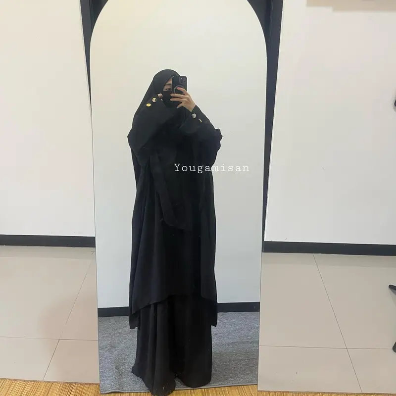 YOUGAMISAN-ADILA ONE SET ROK TUNIK HIJAB BERGO MALAYSIA FREE CADAR FASHION MUSLIM 2024 TRAND BAJU TUNIK ABAYA BATWING BIG SIZE JUMBO 1