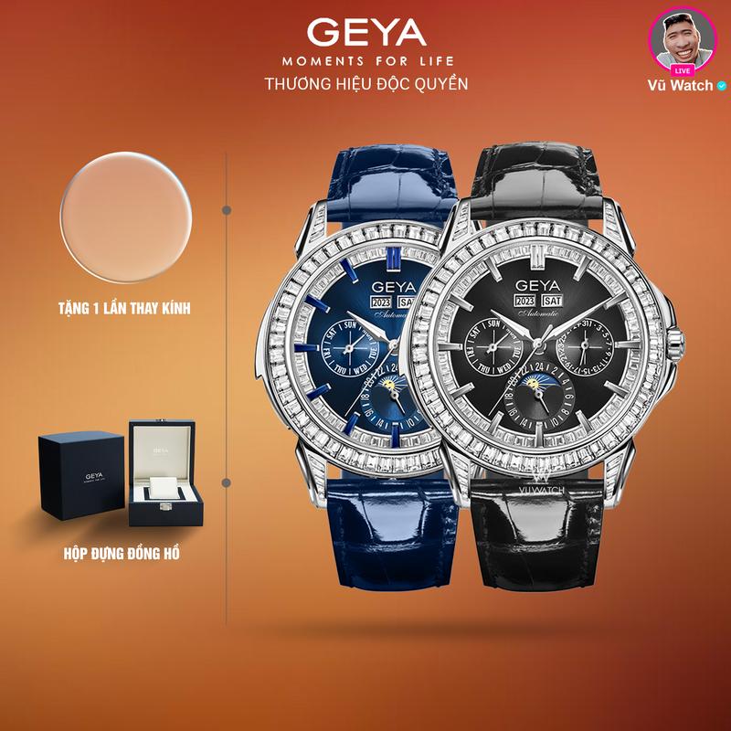 Đồng hồ cơ nam GEYA G78163 5153 | Tặng 1 lần thay kính miễn phí & hộp đựng