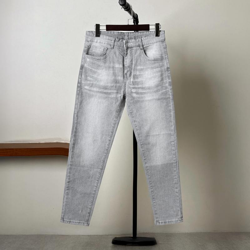 Quần jean nam xám bụi không rách chất liệu bò co dãn 4 chiều form dáng skinny đẹp QJN9E888 Pants Menswear Có Túi