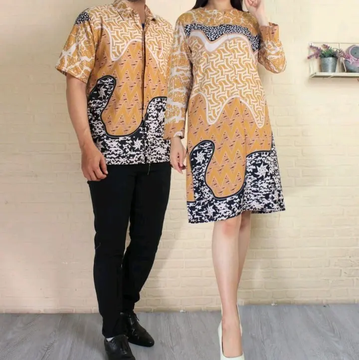 Tunik Batik Wanita Lengan Panjang & Hem Pria Bahan Katun Mikro - Lingkar Dada 52-58 cm 8