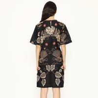Gambar Batik Etniq Craft Ambika Midi Dress Batik Set Masker-Black - L dari Batik Etniq Craft Kota Bekasi 2 Tokopedia