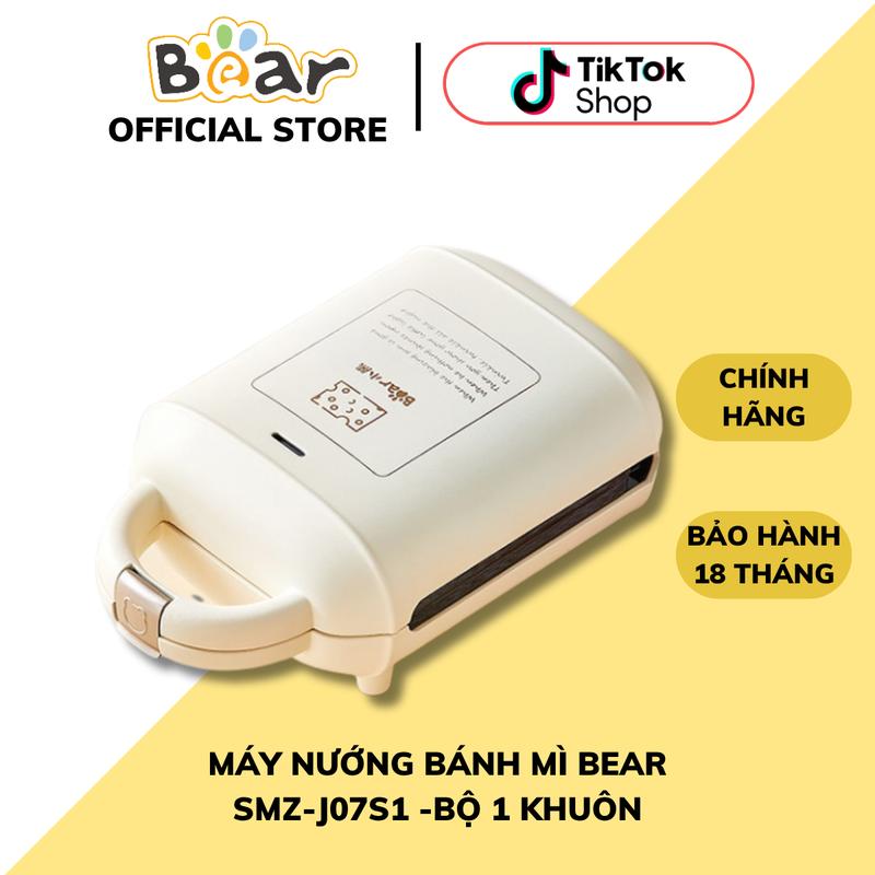 Máy Nướng Bánh Mì Sandwich Bear SMZ-J07S1 Máy Làm Bánh Kẹp Đa Chức Năng Công Suất 610W Khuôn Tráng Chống Dính Bảo Hành 18 Tháng Nấu Ăn