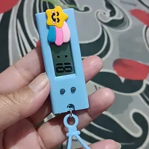 Arloji Gantung Digital Pelangi Kartun - Jam Saku Portable untuk Siswa, Timer Ujian, Pengingat Belajar, dan Pencatatan Tugas