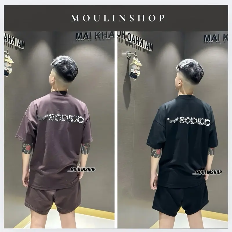 Bộ Quần Áo Nam A Đát Hoạ Tiết In Chữ Nổi L1 Siêu Chất - Bộ Quần Áo Nam Chất Liệu Vải Cotton Cao cấp tấm Hút Mồ Hôi
