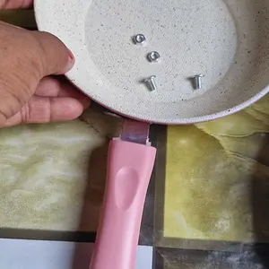 (SS) Panci Teflon Frypan Warna Ukuran 18cm Wajan Penggorengan Kecil Anti Lengket Fry Pan Marble