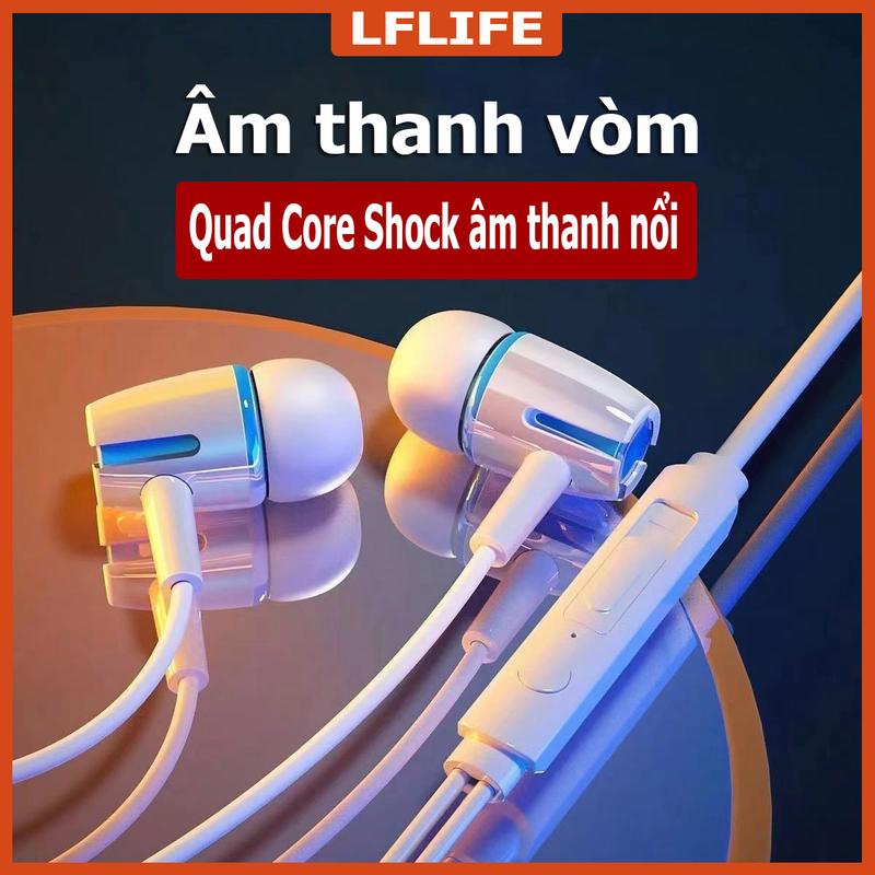 Tai nghe có dây LFLIFE Tai nghe âm lượng Tai nghe nhét tai Tai nghe thể thao âm thanh nổi trong tai có Micro Khử tiếng ồn âm thanh Tương thích với Android