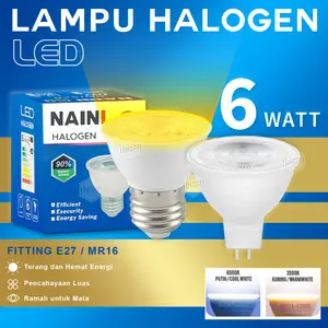 COD Lampu Halogen LED cob e27 E 27 MR16 Tusuk Lampu spot sorot Putih / Kuning