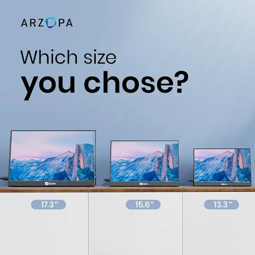 Màn hình di động ARZOPA 17,3 ", A1M, Độ phân giải 1080P FHD, 103% sRGB, Màn hình chơi game IPS, Tương thích với máy tính xách tay, Có chân đế tích hợp, HDMI và cổng USB C, Màn hình ngoài, Thích hợp cho PC, Mac, Điện thoại, Xbox, Switch, PS5 | BigBuy360 - bigbuy360.vn Màn hình di động ARZOPA 17,3 ", A1M, Độ phân giải 1080P FHD, 103% sRGB, Màn hình chơi game IPS, Tương thích với máy tính xách tay, Có chân đế tích hợp, HDMI và cổng USB C, Màn hình ngoài, Thích hợp cho PC, Mac, Điện thoại, Xbox, Switch, PS5 | BigBuy360 - bigbuy360.vn