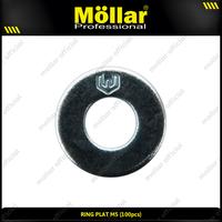 Gambar MOLLAR 93-072 Ring Plat M5 Besi Flat Washer Baut JP M 5 - 100 pcs - 93-072 dari Mollar Kota Cirebon 3 Tokopedia