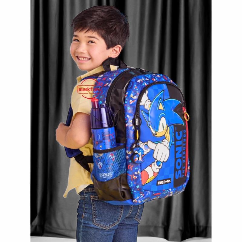 Tas Ransel Anak Sekolah SD Smgle Sonic Classic Backpack Blue - Polyester PU, Muat Laptop 15 Inch 3