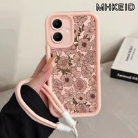 Gambar MHKEID Casing Hp untuk Infinix Smart 10 Tecno Spark Go 2 2024 POP 10 4G Case Pola Bunga merah muda Kasing Anti-Sidik Jari Silikon Kasus Lembut Tali gantung Casing - Gaya1, Infinix Smart 10 dari MHKEID MALL Kab. Tangerang 3 Tokopedia