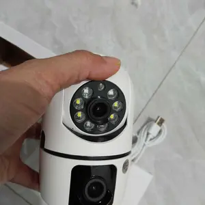 Yamiya  COD V380 Y33 Outdoor Dual Lens CCTV Camera Kecil HD 1080P WIFI Koneksi Nirkabel Penglihatan Malam Lensa Ganda Kamera Keamanan Dua Pelayaran PTZ Wireless
