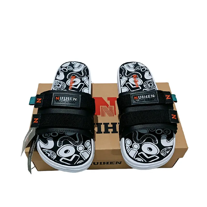 Nuihen sandal slop casual motif kekinian slide pria wanita#sandal karet#sandal viral#sandal shoes kekinian sendal Kasual 3