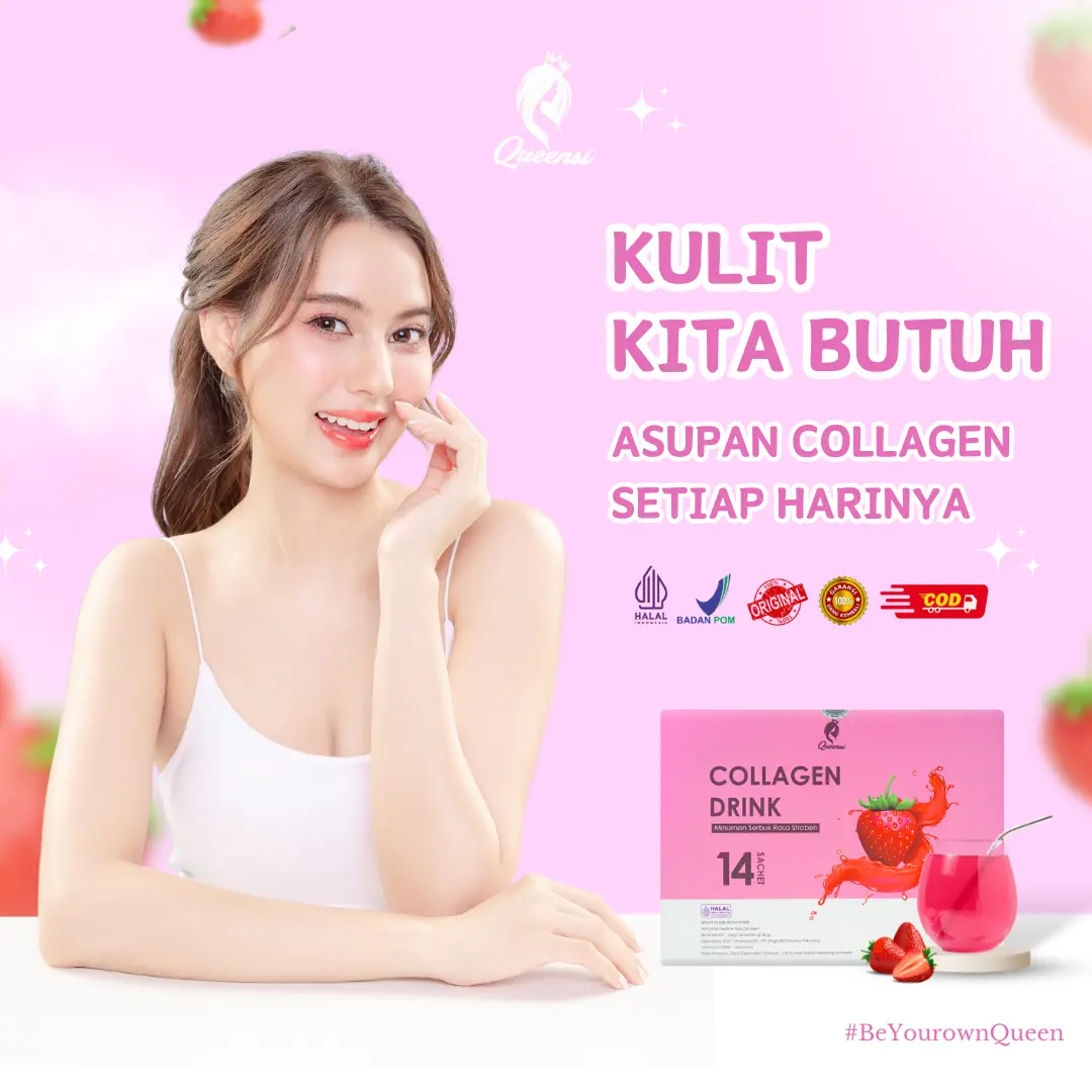 QUEENSI COLLAGEN DRINK | COLLAGEN QUEENSI DRINK minuman  pemutih collagen