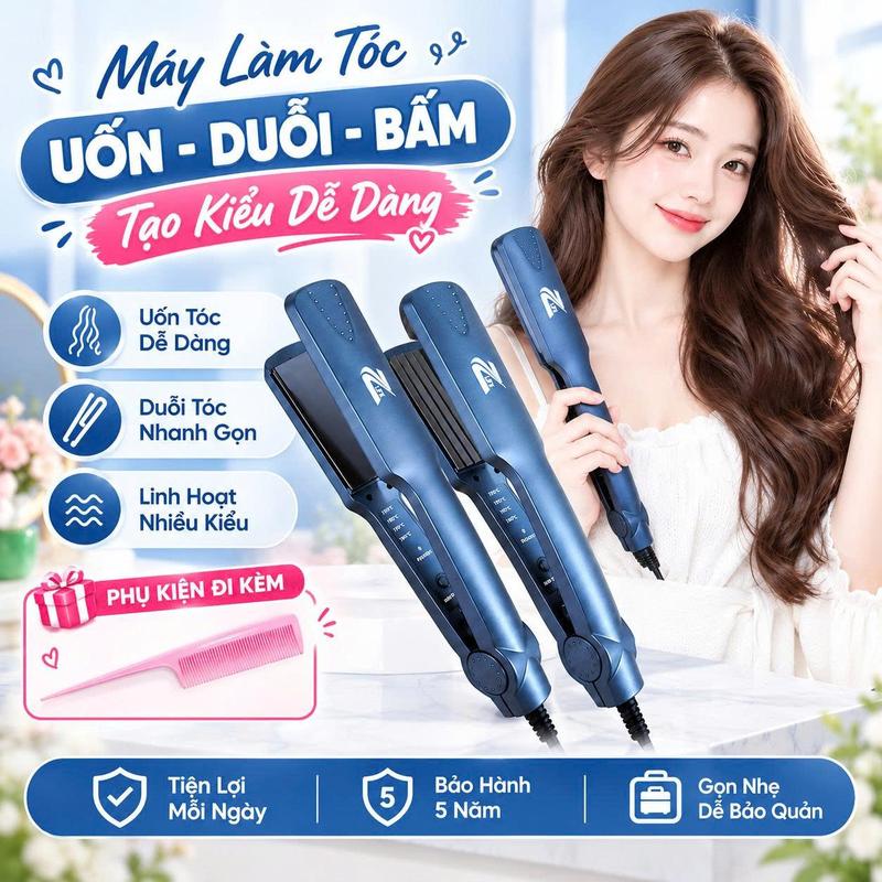 Máy duỗi tóc ép tóc Zlife Z369, máy là kẹp làm thẳng tóc , kéo tóc thẳng không gây hư tổn