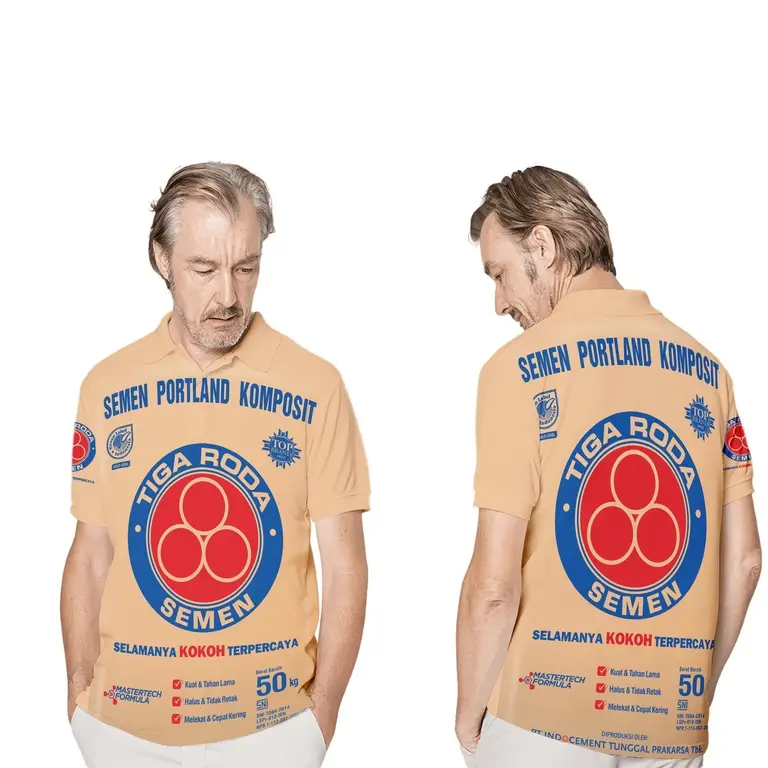baju pria jersey semen tiga roda jersey 3D karung semen bahan lembut tidak mudah kusut Fullprint bisa custom nama terbaru 3