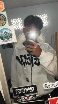 Product Review of Satisfaction Hoodie Zipper Boxy 330GSM Starsy Puff White from w**y 0
