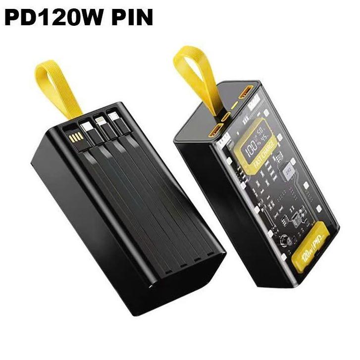 Sạc Dự Phòng 50000mAh Với 2 Cổng Sạc Nhanh 22.5w và PD 20W Kèm 4 Đầu Sạc Màn Hình LED