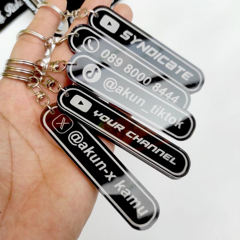 Product Introduction of Gantungan Kunci Social Media Akrilik Custom Grafir Ganci Keychain 18