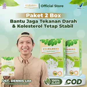 Etawaherb Original 2 BOX - Susu Kambing Etawa & Daun Kelor untuk Bantu Hipertensi & Kolesterol | BPOM Halal, COD