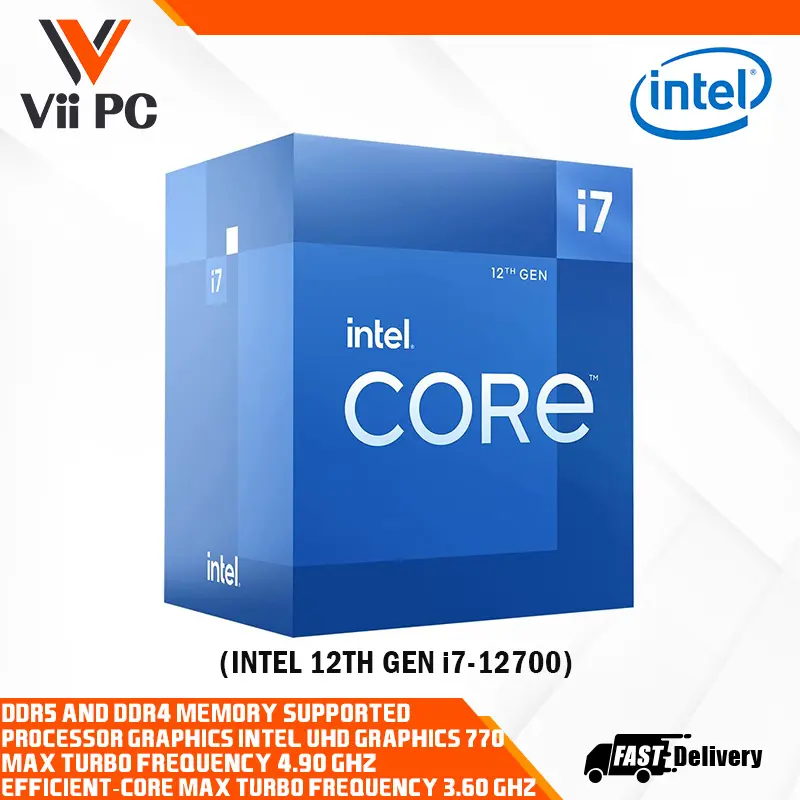 [LOCAL STOCK] INTEL i7-12700 with Intel UHD Graphics 770, LGA1700 Socket supported, 12th Gen i7 Desktop Processor