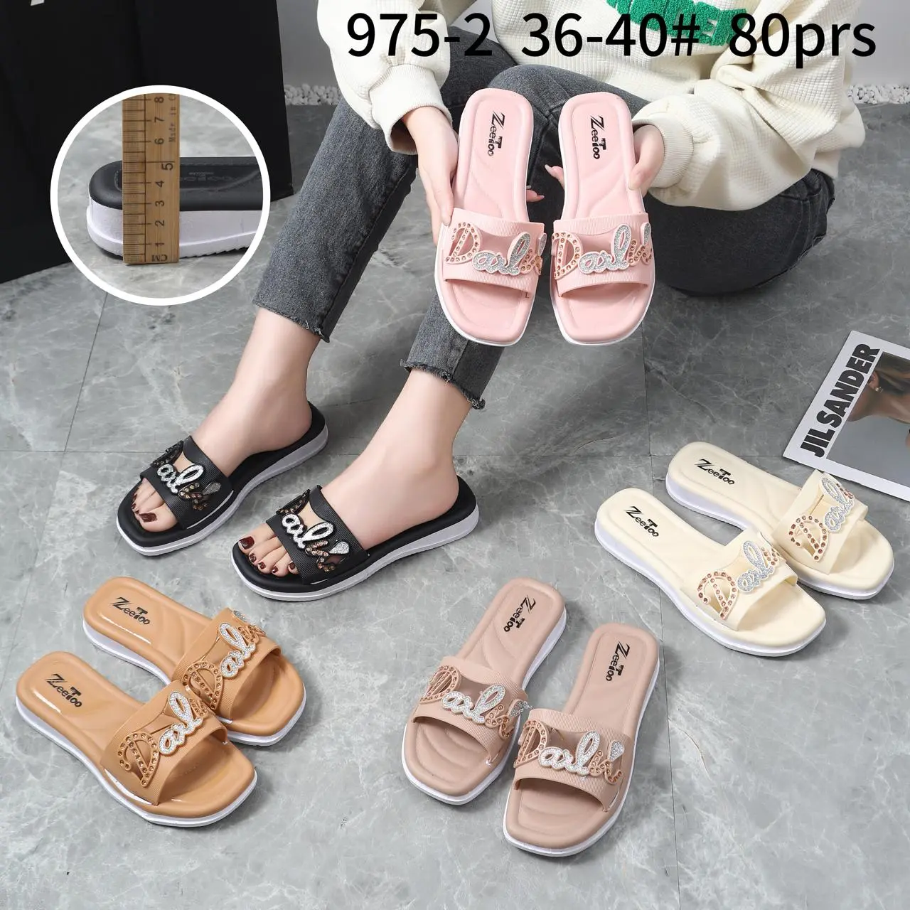 Sandal Jelly Wanita Zeetoo 975-2 Premium Karet Jelly Wanita - Full Karet Jelly, Nyaman Dipakai sandal  teplek  selop  korean  style