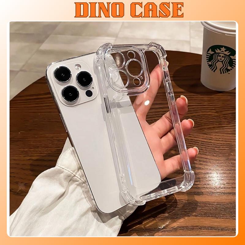 Ốp Lưng iPhone Trong Suốt Chống Sốc Cao Cấp – Viền Dày Bảo Vệ Camera, Chống Trầy Xước, Giữ Nguyên Màu Máy