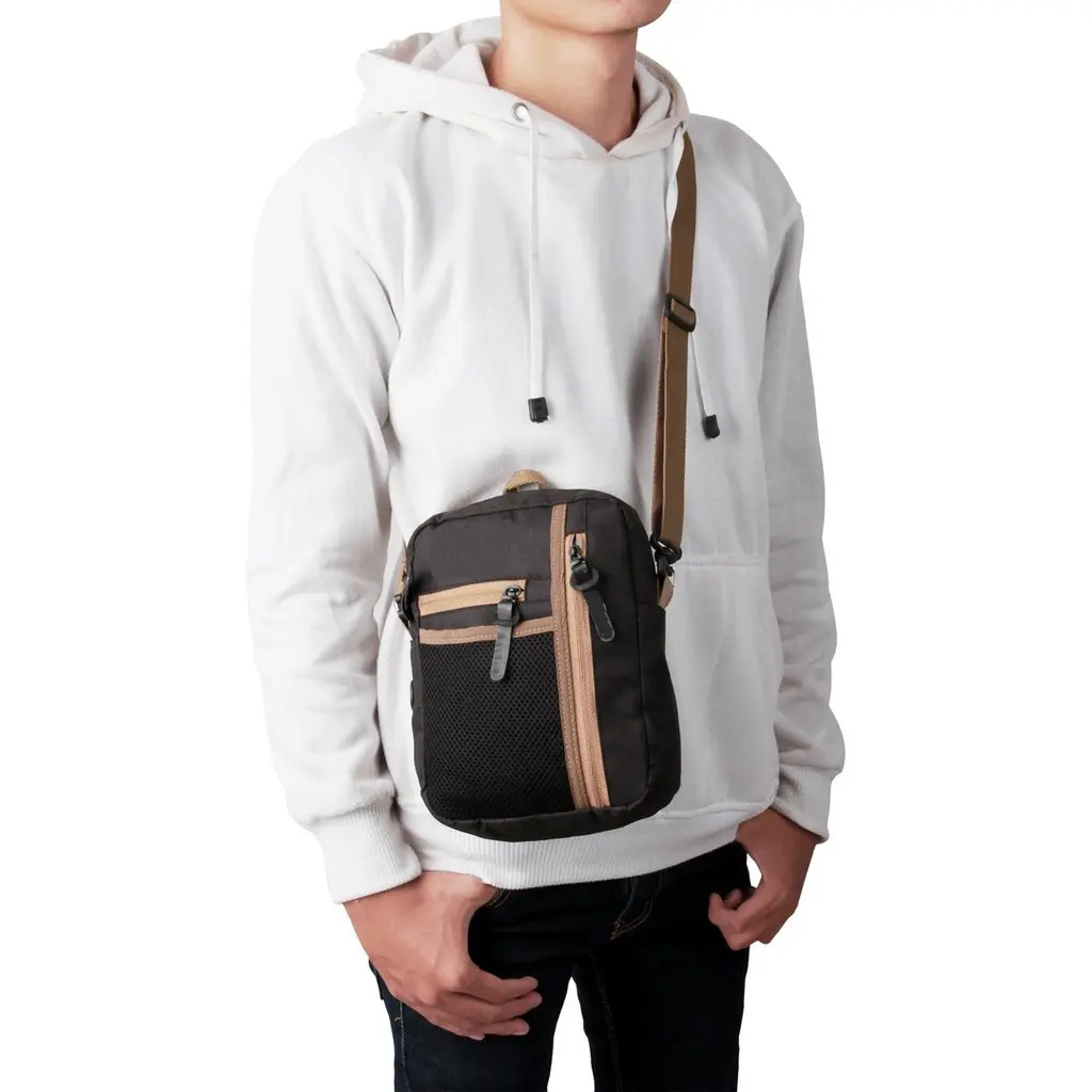 NAZRIL [BISA COD] Tas Selempang pria dan wanita Tas casual Pria Marco hitam