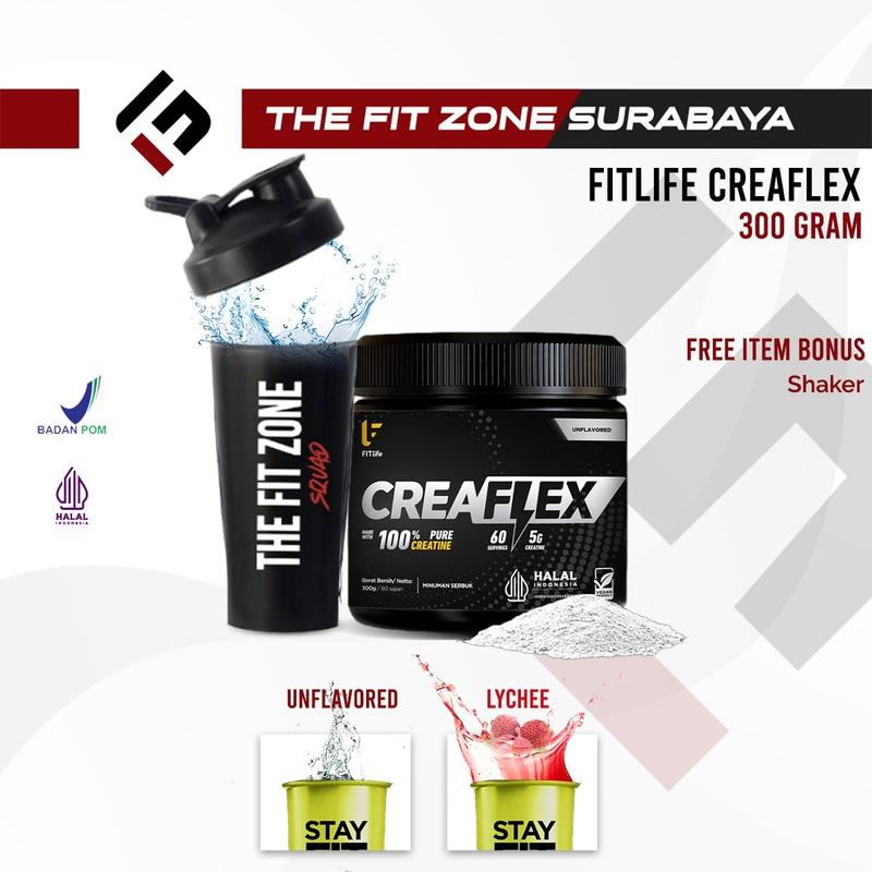 Fitlife Creaflex 300 Gram Creatine 60 Serving BPOM 1