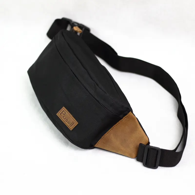 Pusiill - Waist Bag Pria R02 Tas Selempang Pinggang Kulit Waistbag 2