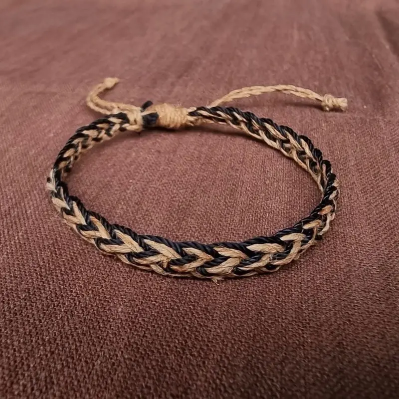 Gelang kepang kulit kayu khas baduy Bracelets Coklat Elegan pria 2