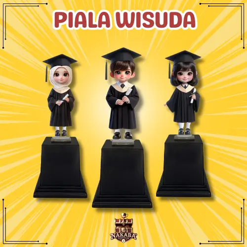 Piala Akrilik Penghargaan & Kenangan Wisuda Plus Tatakan I Kelulusan Tk Paud Sd Smp Sma Universitas