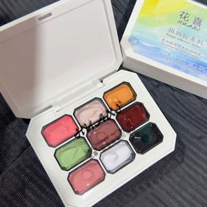 Gel Dặm Ombre Huaxi 9 Màu Số 09 (Dainina 03) Trẻ Trung Làm Nail Hàn Quốc, Sơn Gel Dặm Nén Ombre Vẽ Móng Cao Cấp Nữ Women