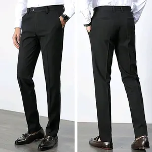 ScapeDaily | Celana Bahan Pria Slim Fit 27-38 Hitam Panjang