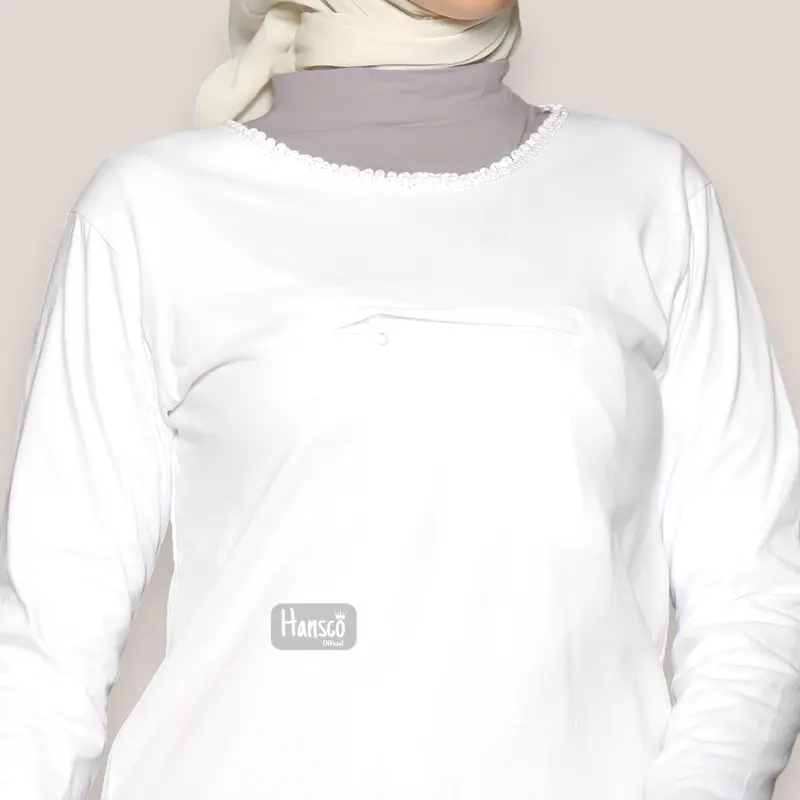 Singlet Umroh Wanita Berkantong Lengan Panjang Dalaman Haji Dan Umroh Wanita Renda 4