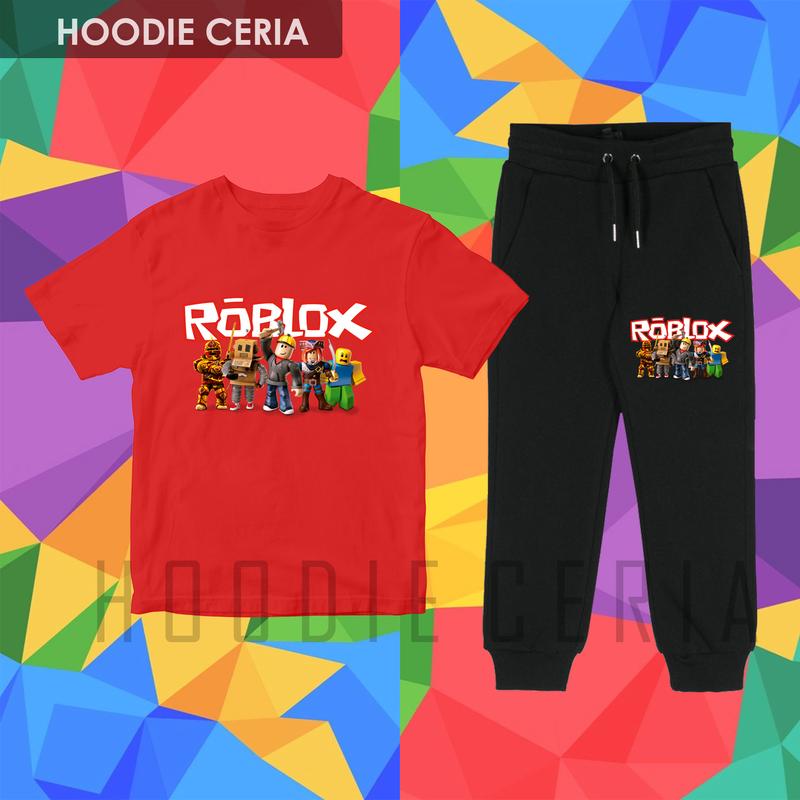 Product Introduction of [GRATIS TAMBAH NAMA] Setelan Baju Roblox Anak - Kaos Roblox - Set Kaos Dan Celana Anak Gambar Roblox 43