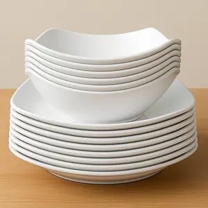 12 PCS PIRING MANGKOK SEGI LENGKUNG PLASTIK TEBAL PP5 MIE SOTO RAMEN BAKSO JEPANG SET