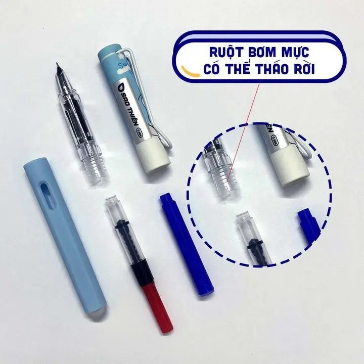 Bút mực học sinh Sao Thiên S205 thân Nano chống bụi 6