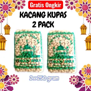 Kacang kupas mentah 2 bungkus | kacang tanah kupas kemasan 250gr