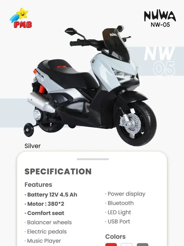Mainan Anak Motor Aki Nuwa NW05 – PMB Toys | Motor Aki Anak | Mainan aki anak | Motoran aki anak | Kado anak | Kado ultah anak | Kado ulang tahun anak 5
