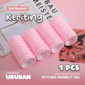 Roll Rambut Gulung Tempel Poni / Roll Poni Keriting Gelombang / Roll Rambut Curly / Roll Jumbo Curly Rambut Hair Roller / Rollan Rambut