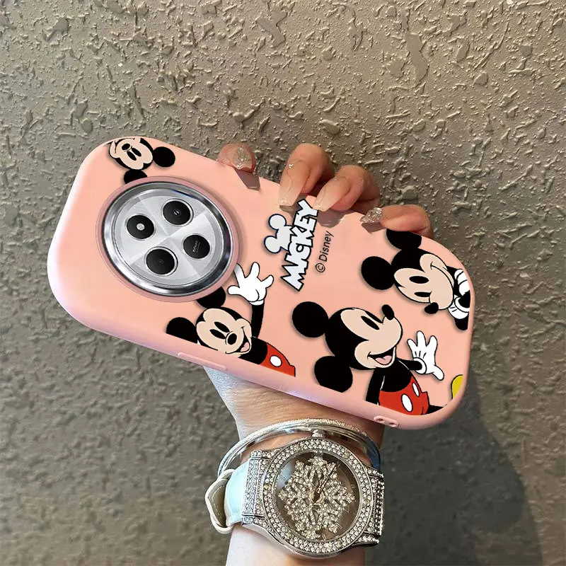 Untuk Xiaomi Redmi 14C casing bumper Casing dengan Gaya Kawaii Casing Feminim casing plastik keras 14C casing wanita Casing TPU Anti Guncangan Casing stylish casing Cincin pelindung kamera logam Casing Lucu