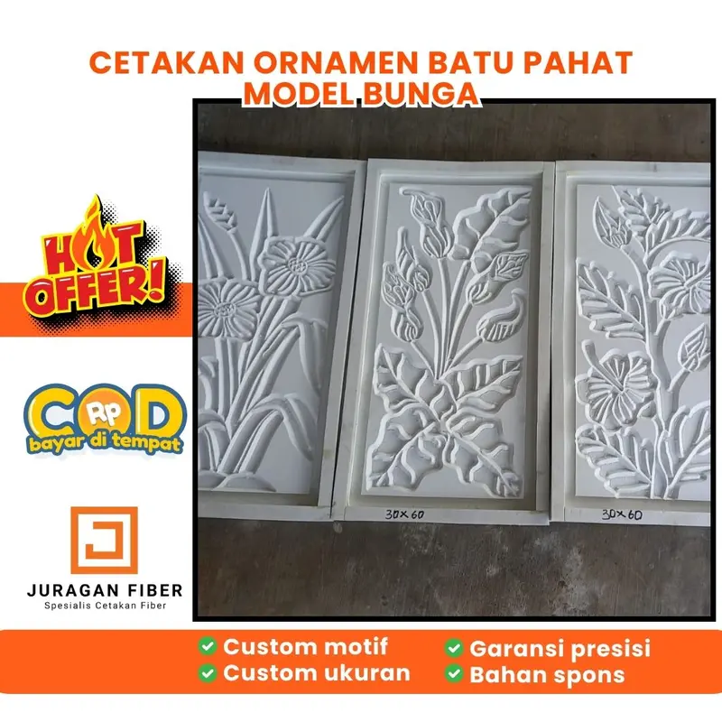 Cetakan batu alam hiasan dinding rumah | Batu alam motif 5