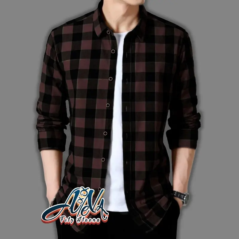 Kemeja Flanel Impor Pria Kualitas Premium Lengan Panjang Unisex Hem Flannel Baju Flanel 0