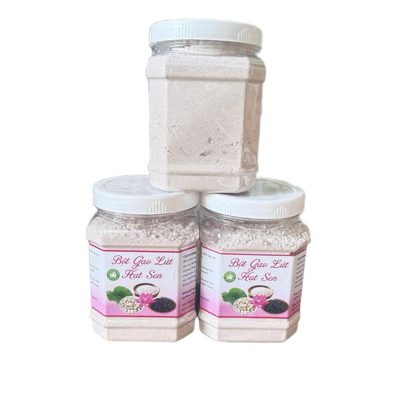 Combo 3 hộp bột gạo lứt hạt sen mỗi hộp 500g tổng nhận 1,5kg- Đồ ăn vặt Thuỷ Béo
