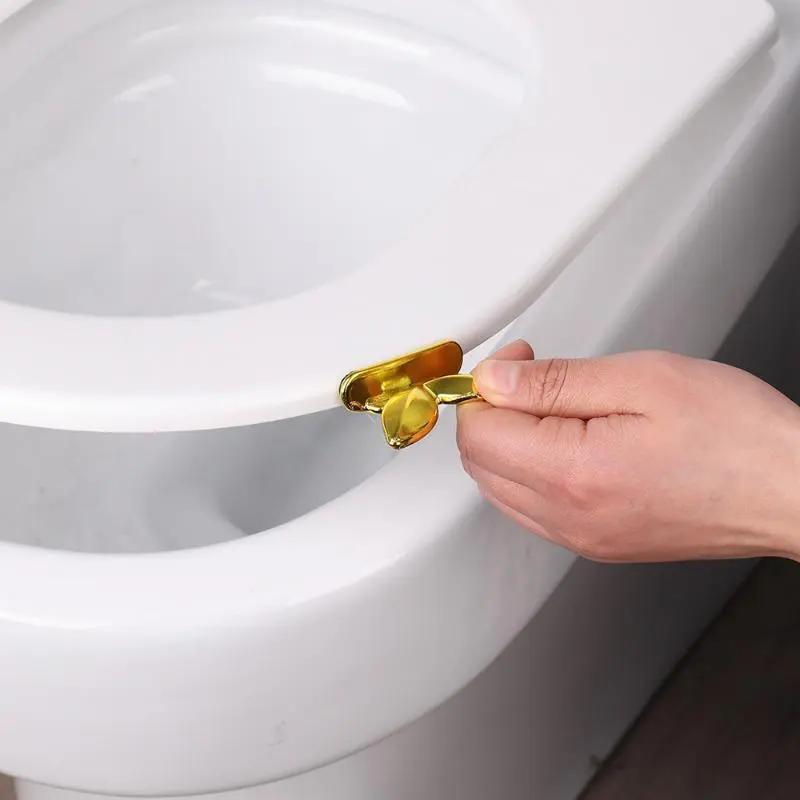 Dụng Cụ Nâng Nắp Bồn Cầu, Hình Lá, Giá Cả Phải Chăng Và Sang Trọng, Thời Trang Và Thực Dụng, Tay Cầm Nắp Bồn Cầu, Tiện Lợi, Đồ Dùng Phòng Tắm, Bộ 2 Chiếc 2