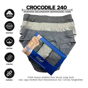 Celana Dalam Pria Crocodile Isi 3 Pcs - Crocodile 240 Katun