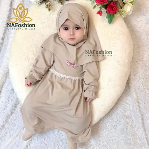 Baju Bayi Muslim Setelan Hijab Bayi Perempuan Setelan Syari