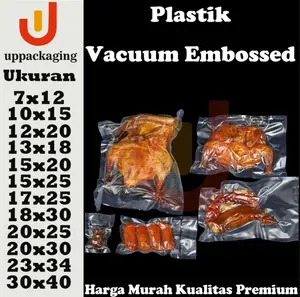(10 Pcs) PLASTIK VACUUM EMBOS KEMASAN BAG SEALER
